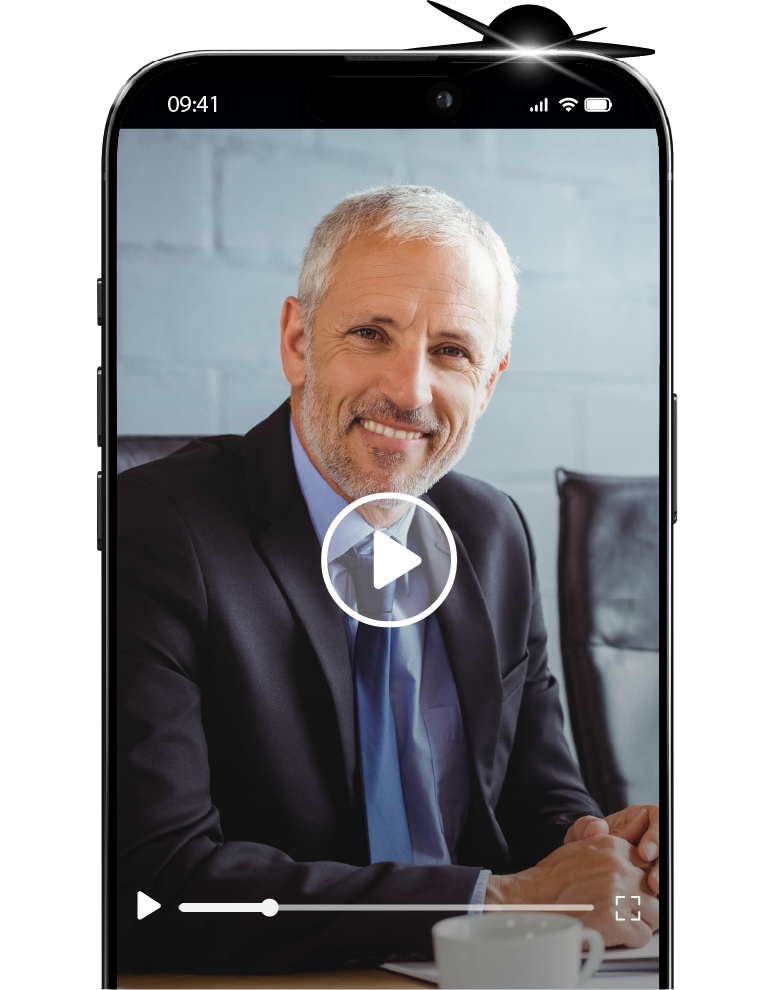 Adviser-led personalised video on a phone